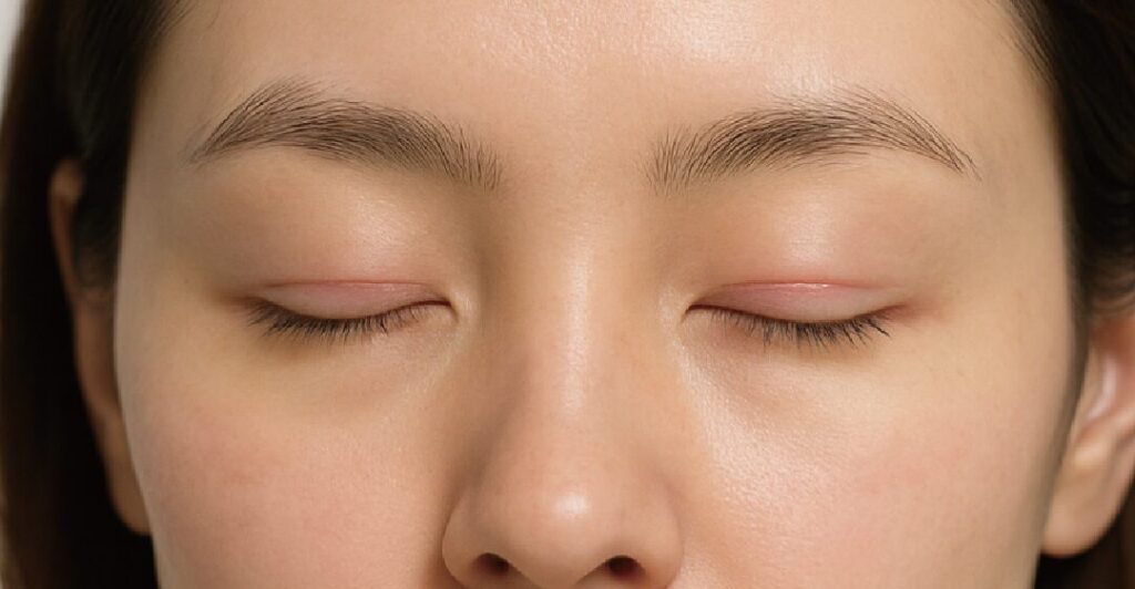 全切開法による二重整形の施術イメージ|まぶたを全体的に切開して脂肪や皮膚を調整し、戻らない理想の二重ラインを形成する外科手術